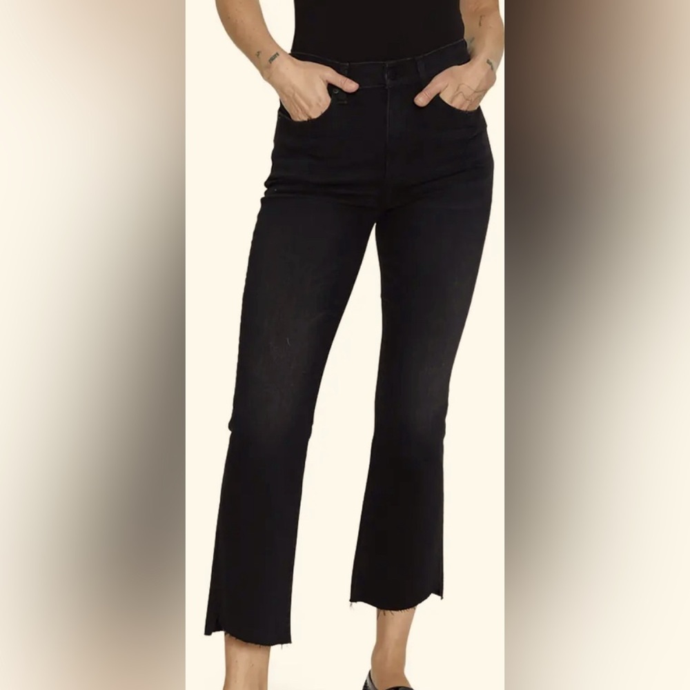 NWT Pistola Lennon Raw Hem High Waist Crop Bootcut Jeans